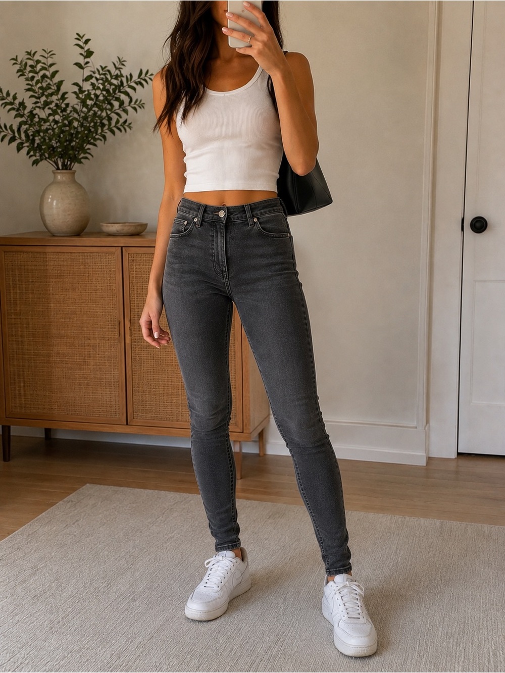 LEVI High-Rise Charcoal Skinny Jeans - Women